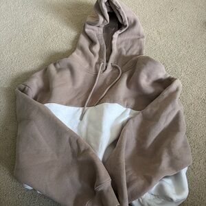 Garage Tan and White Hoodie